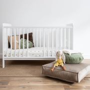 Patut Din Lemn Masiv, Transformabil Pentru Bebe Si Junior, Clasic Alb + Saltea Cocos 140 X 70 Cm Pjbclasic_140-saltea