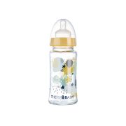 Thermobaby-Biberon din sticla cu gat larg 230ml, tetina silicon, debit mediu DNBTHE1852