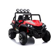 Utv Electric Pentru Copii Golf-kart S2588, 4 Motoare, Roti Moi, Scaun Dublu Tapitat 180w Premium  Rosu Kat00572