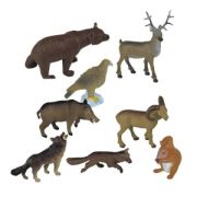 Animale din padure miniland 8 figurine  - okeml25126