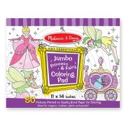Caiet jumbo cu desene pentru colorat printese si zane melissa and doug - okemd4263