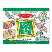 Caiet jumbo cu planse pentru colorat animale melissa and doug - okemd4200