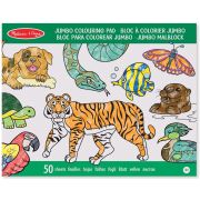 Caiet jumbo cu planse pentru colorat animale melissa and doug - okemd4200