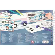 Carte de colorat cu stickere Monster Cars Depesche PT11884 BBJPT11884_Initiala