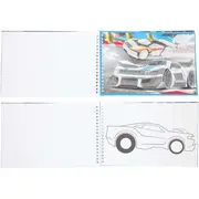 Carte de colorat cu stickere Monster Cars Depesche PT11884 BBJPT11884_Initiala