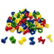 Joc de indemanare suruburi si piulite si cutie de depozitare miniland - okeml31759