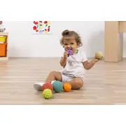 Set 6 mingi senzoriale din cauciuc natural eco pentru bebelusi - okeml97314