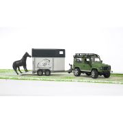 Bruder - Masina De Teren Land Rover Defender Cu Remorca Si Cal ARTBR02592
