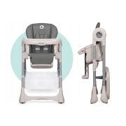 Lionelo - Scaun de masa Reglabil, 4 Pozitii pe inaltime, Spatar reglabil in 3 pozitii, Pliabil, Zanna, din Metal, Gri BYNLO-ZANNA_GREY_STONE