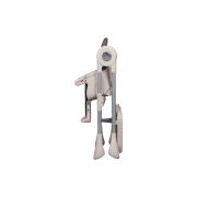 Lionelo - Scaun de masa Reglabil, 4 Pozitii pe inaltime, Spatar reglabil in 3 pozitii, Pliabil, Zanna, din Metal, Gri BYNLO-ZANNA_GREY_STONE