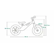 Lionelo - Bicicleta fara pedale, cu cadru din magneziu, Bart Tour, 12 \'\', Grey Stone BYNLOE-BART_TOUR_GREY_STONE