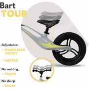 Lionelo - Bicicleta fara pedale, cu cadru din magneziu, Bart Tour, 12 \'\', Grey Stone BYNLOE-BART_TOUR_GREY_STONE