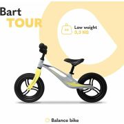 Lionelo - Bicicleta fara pedale, cu cadru din magneziu, Bart Tour, 12 \'\', Grey Stone BYNLOE-BART_TOUR_GREY_STONE
