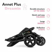Lionelo - Carucior sport Annet Plus Dreamin\', De la nastere, Cu accesorii, 0 - 22 Kg, Negru BYNLO-ANNET_PLUS_DREAMIN