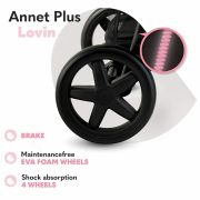 Lionelo - Carucior sport Annet Plus Lovin\', De la nastere, Cu accesorii, 0 - 22 Kg, Negru BYNLO-ANNET_PLUS_LOVIN