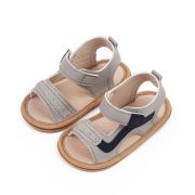Sandalute gri cu insertie neagra pentru baietei MDd2795-2-sa5(p9)