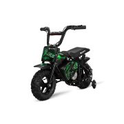 Mini Motocicleta Electrica Cu Roti Ajutatore, Nitro Eco Flee 300w 24v, Culoare Verde Kat00228