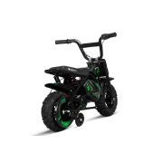 Mini Motocicleta Electrica Cu Roti Ajutatore, Nitro Eco Flee 300w 24v, Culoare Verde Kat00228