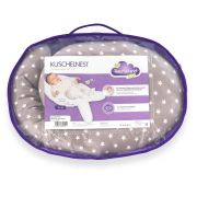 Perna pentru bebelusi Cuddly Nest Anthracite With White Stars BBXT040335