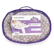 Perna pentru bebelusi Cuddly Nest Anthracite With White Stars BBXT040335