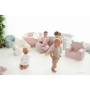 Fotoliu Pentru Copii Cu Spatar, Catifea Velvet Ursulet Teddy Sepia Rose Pjbc5612