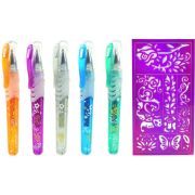 Set 5 pixuri cu gel pentru tatuaje Ice Princess Tattoo Toi-Toys TT45650A BBJTT45650A_Initiala