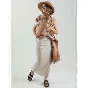 Sling cu inele isara caramel bamboo linen