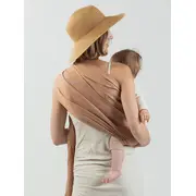 Sling cu inele isara caramel bamboo linen