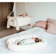 Suport De Dormit Babynest Premium Bumbac Si Catifea Boho Beige By Babysteps, 70x35 Cm Pjb6790