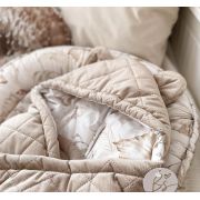 Suport De Dormit Babynest Premium Bumbac Si Catifea Eucalipt Soft Grey By Babysteps, 70x35 Cm Pjbk1237
