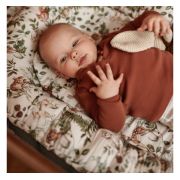 Suport De Dormit Babynest Premium Bumbac Si Catifea Nature Sepia Rose By Babysteps, 70x35 Cm Pjbc-7569