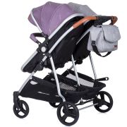 Carucior gemeni chipolino duo smart 2 in 1 anthracite lilac hubkbds02206al