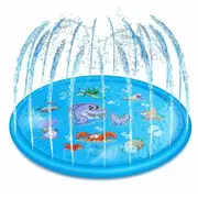 Covoras de joaca gonflabil cu fantana 100 cm dolphine lvtkkx6155