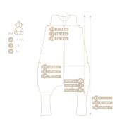 Sac De Dormit Cu Picioare, In Si Vascoza 2.5 Tog, Iniana Sepia Rose, M, 3 Ani + Pjb39769
