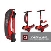 Trotineta pliabila ferrari twist neagra cu scaun funkfxk28-2bl