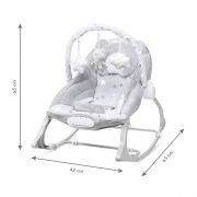 Balansoar multifunctional cu sunete si jucarii kidwell pino - gri edeedilebupin01a1