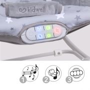 Balansoar multifunctional cu sunete si jucarii kidwell pino - gri edeedilebupin01a1