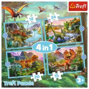 PUZZLE TREFL 4IN1 LUMEA DINOZAURILOR VIV34609