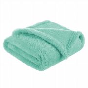 Bocioland - Paturica pufoasa pentru copii, Din fleece, 80 x 100 cm, Mint BYNBOC0109