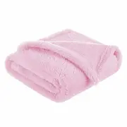 Bocioland - Paturica pufoasa pentru copii, Din fleece, 80 x 100 cm, Pink BYNBOC0108