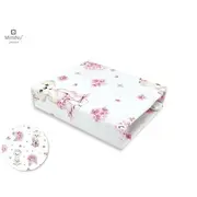 MimiNu - Cearceaf cu elastic pentru patut 120X60 cm, Din bumbac, Design, Pink Balerina BYN6426972011563
