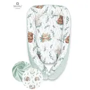 MimiNu - Cosulet bebelus pentru dormit, Baby Cocoon 90x50 cm, Lulu Natural BYN6426972011266