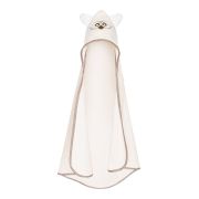 Qmini - Prosop cu gluga cu urechi, Din bumbac, 80x80 cm, Ecru Qwl BYNBOC0124