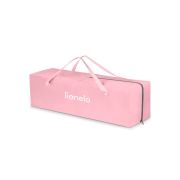 Lionelo - Patut pliant cu un nivel Stefi, Cu intrare laterala cu fermoar, 2 roti, 120x60 cm, Roz Ombre BYNLO-STEFI _PINK_OMBRE