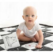 Covor De Joaca Termoizolant Pentru Bebe, Activitati Senzorial ,   Contrast 120x140cm Pjbc598