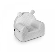Fotoliu Pentru Copii Cu Spatar, Catifea Velvet Ursulet Teddy Gri Pjbc4343