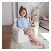Fotoliu Pentru Copii Cu Spatar, Catifea Velvet Ursulet Teddy Mint Pjbc545