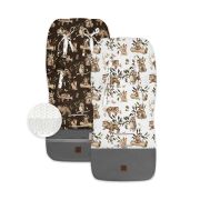 Insert Husa Bumbac Respirabila Carucior Sport Cu 2 Fete, Happy Bear Pjbc538