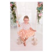 Leagan Din Lemn Si Spuma Pentru Copii Woodswing By Babysteps, Catifea Velvet Grey Pjbc577-3615
