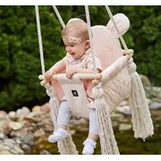 Leagan Pentru Copii Si Bebelusi, Catifea Velvet, Perna Detasabila Ursulet Teddy Mint Pjb2426-8070